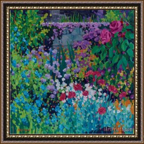 Ganesh in The Garden Framed Prints - Flower Garden by Collection