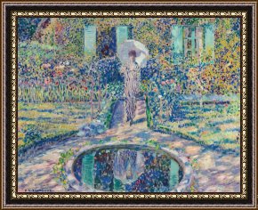 Ganesh in The Garden Framed Prints - The Garden, 1913 by Frederick Carl Frieseke