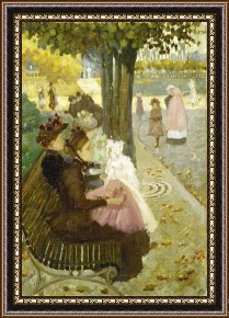 Ganesh in The Garden Framed Prints - The Luxembourg Garden, Paris by Maurice Brazil Prendergast