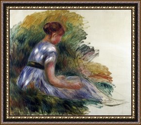 Ganesh in The Garden Framed Prints - Alice Gamby in The Garden by Pierre Auguste Renoir