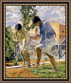 Ganesh in The Garden Framed Prints - The Garden Makers by Walter Ufer